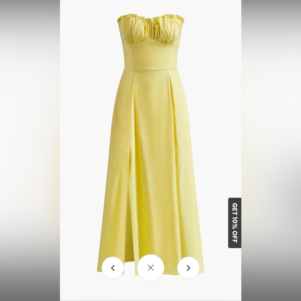 BNWT Yellow Midi Dress
